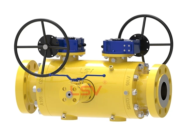 Modular double block bleed(DBB)trunnion ball valve